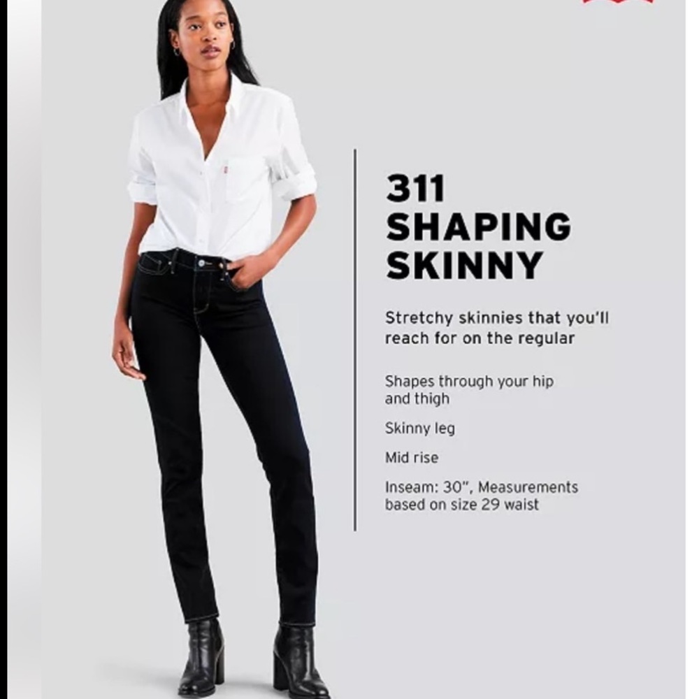 Levi’s women’s supersoft 311 Shaping / Mid-rise Skinny jeans Size 32 / NWT - Picture 14 of 14